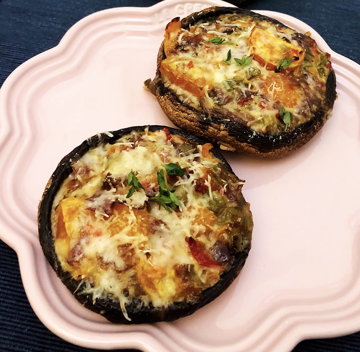 甜椒焗大蘑菇🧀