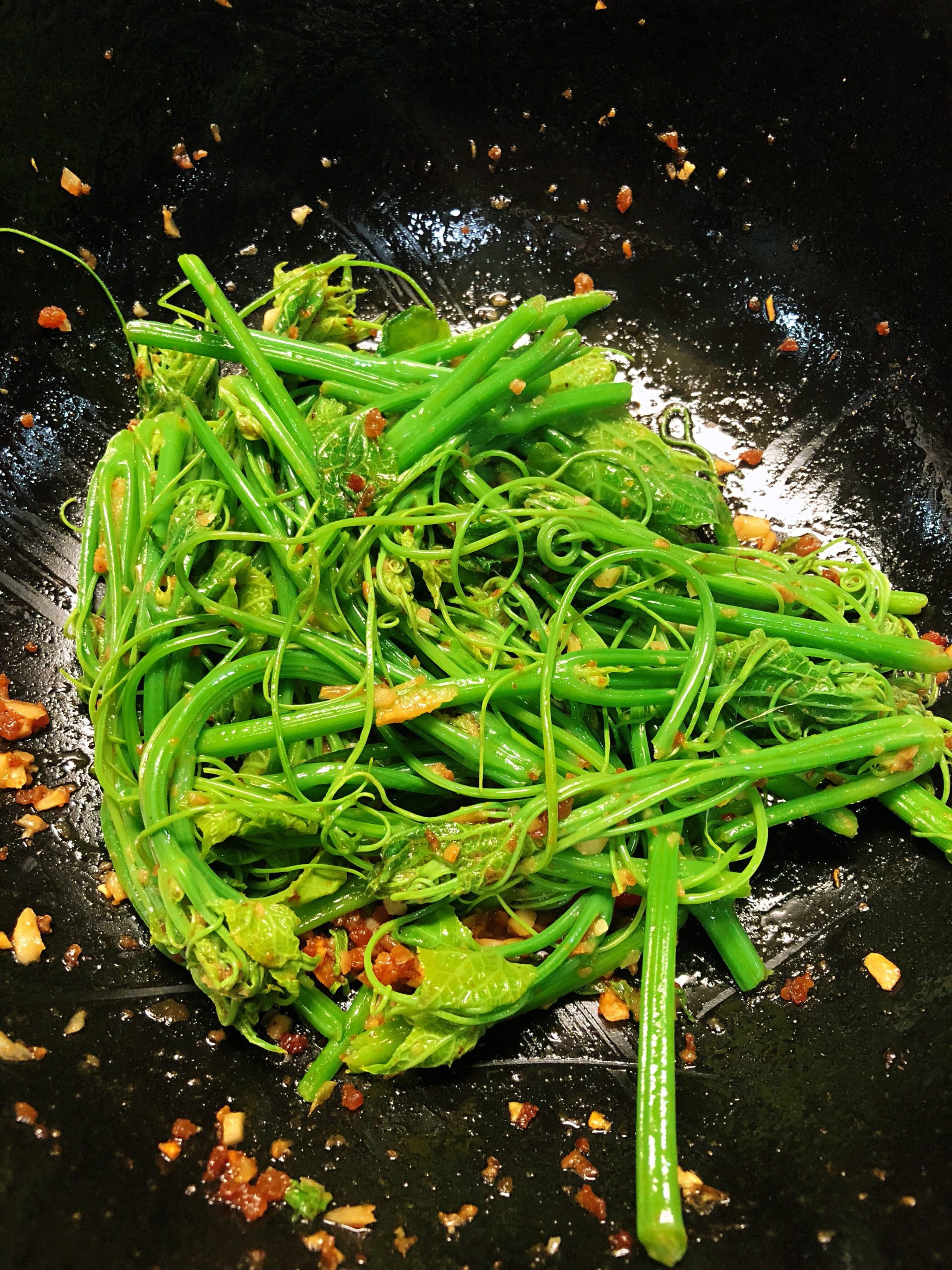 蝦頭膏炒南瓜苗