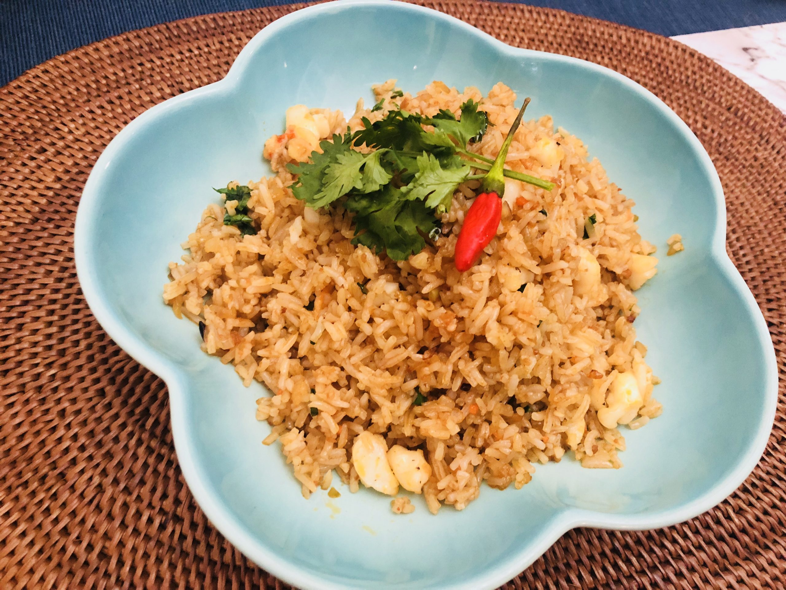 香到爆邪惡大頭蝦膏炒飯😈