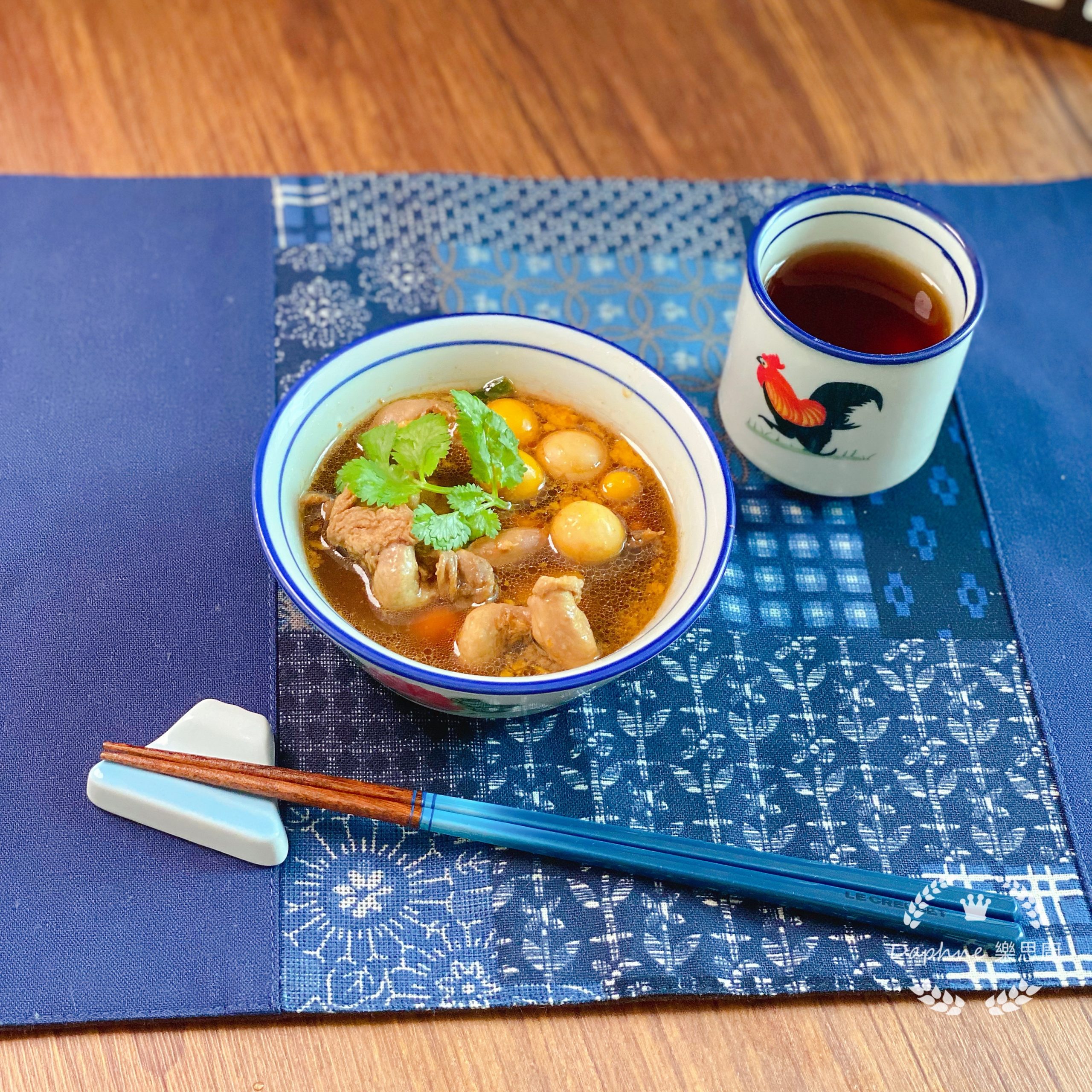 黑糯米酒煮雞蛋仔