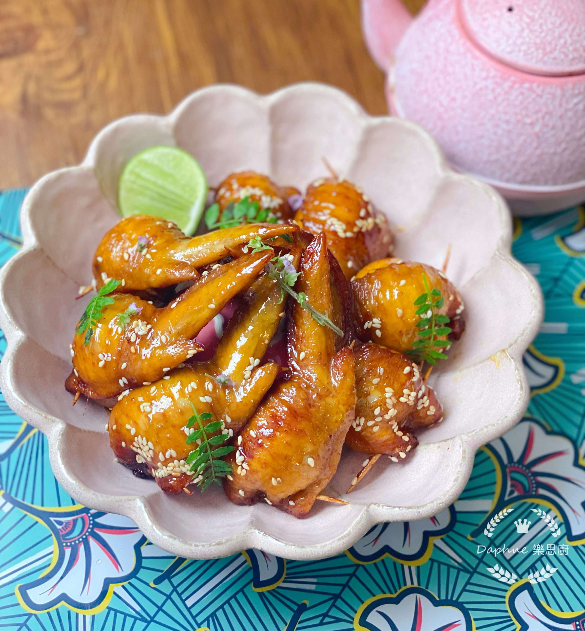 黃咖喱蜜芝麻雞翼