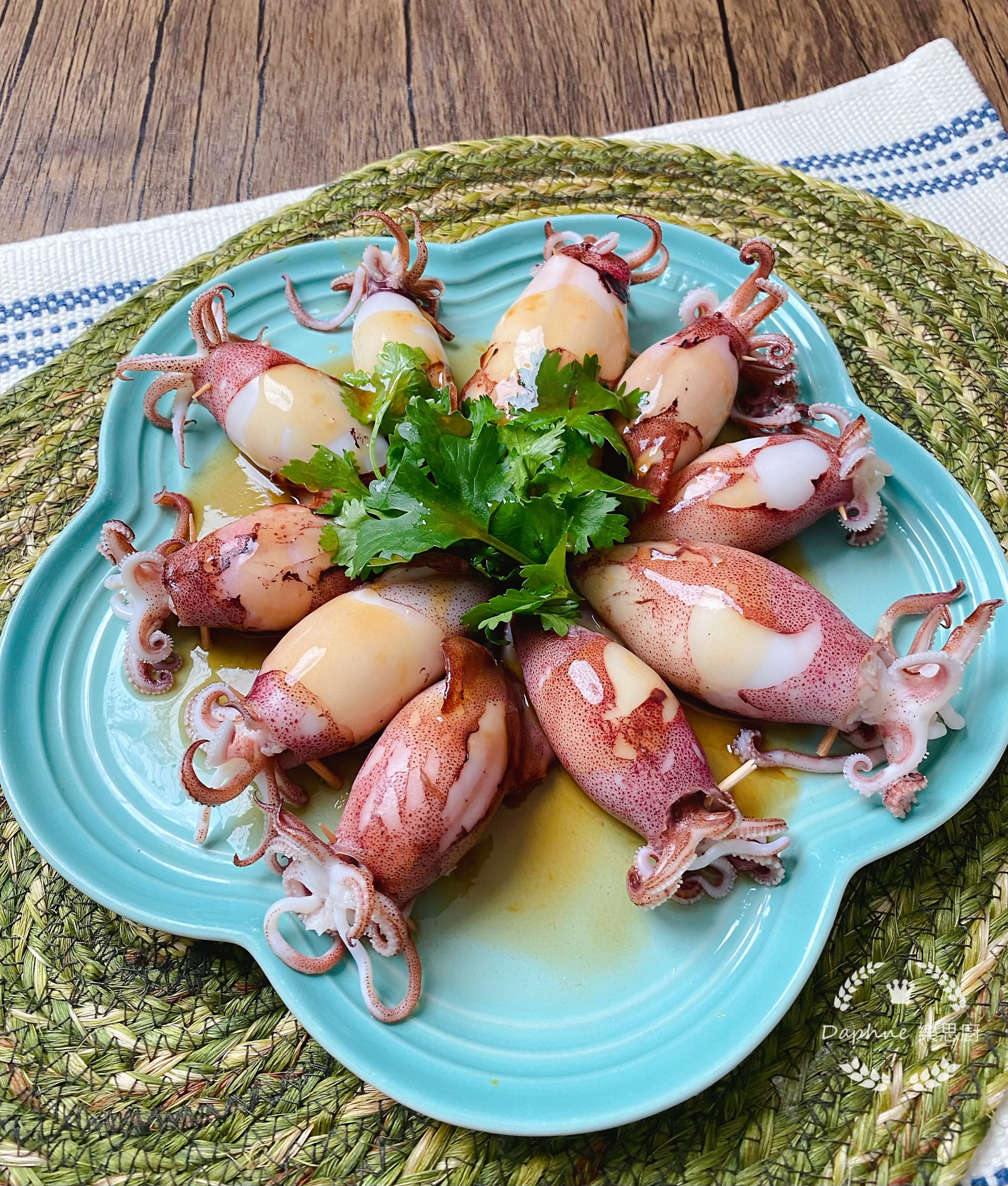 黑毛豬釀魷魚筒