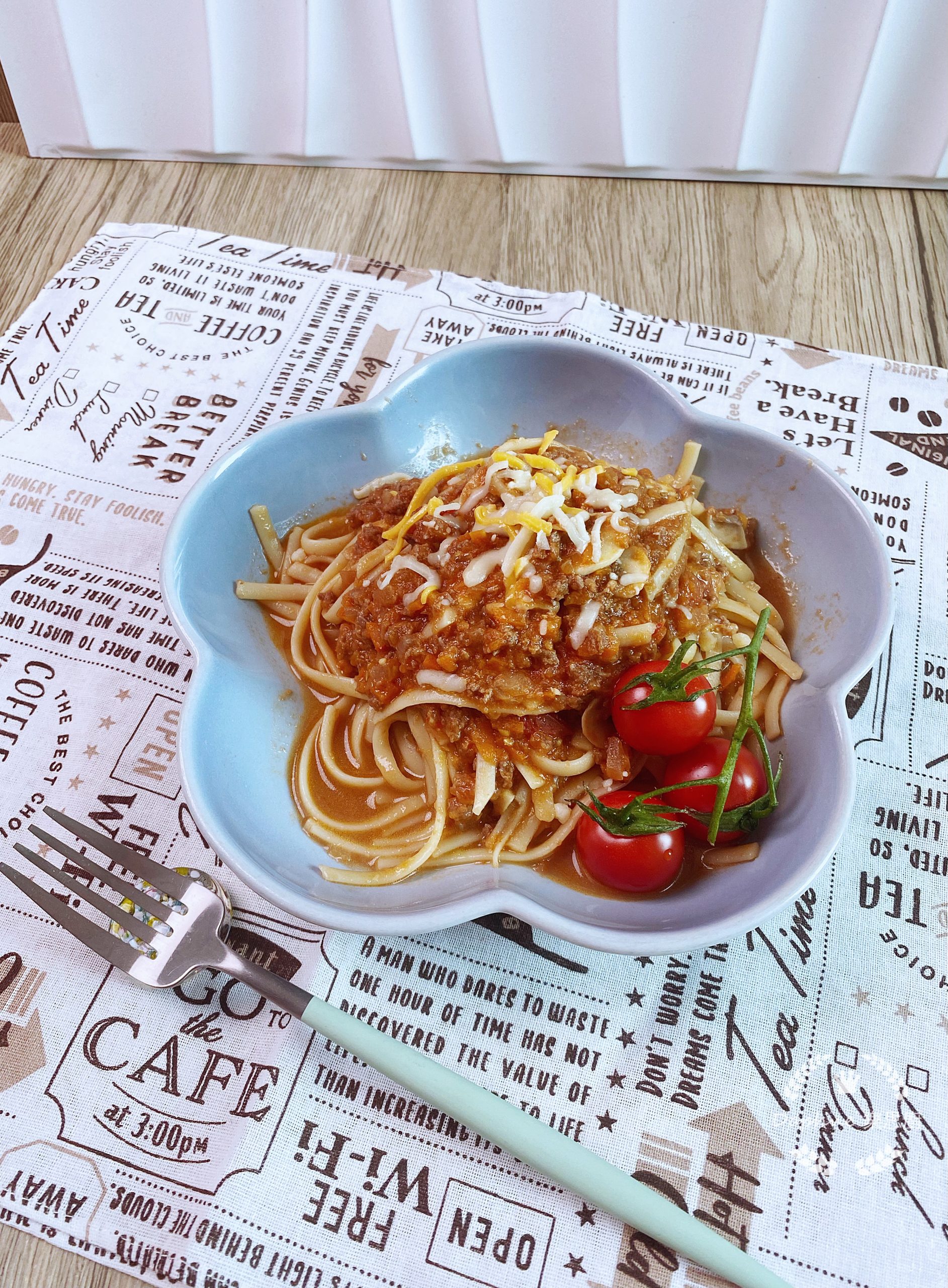 芝士蘑菇肉醬意粉